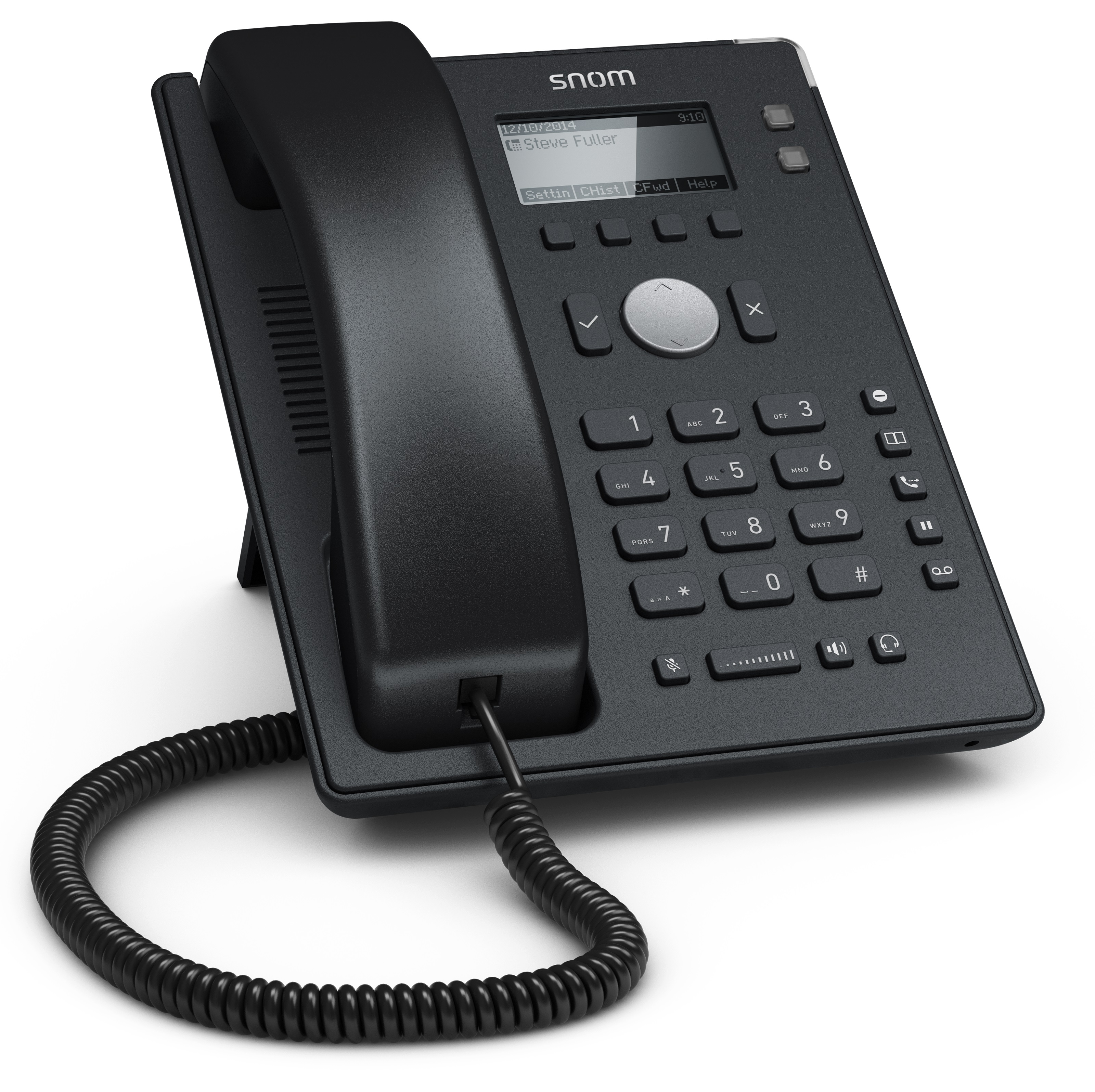 Записывающий стационарный телефон. VOIP-телефон Snom d712 черный.