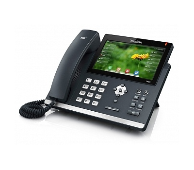 SIP-телефон Yealink SIP-T48S цветной сенсорный экран, 16 аккаунтов, BLF, PoE, GigE, без БП