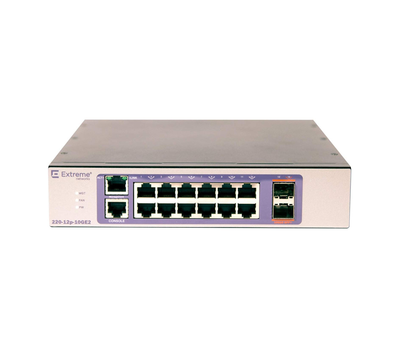 Коммутатор Extreme Networks 220-12p-10GE2 12 портов POE c 2 SFP портами 16561